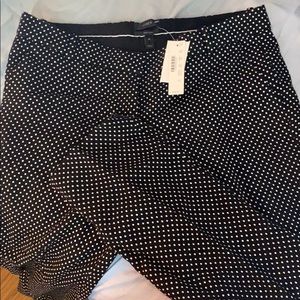 JCrew Black Polka Dot Cafe Capri